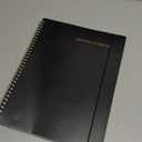 SUNEE Meeting Notebook for Work with Sticky Tabs - 160 Pages, A4 Size Project Planner, Spiral Meeting Agenda/Minutes Notebook Organizer for Women Men, Note Taking, Office & Business, 8.5"x11", Black