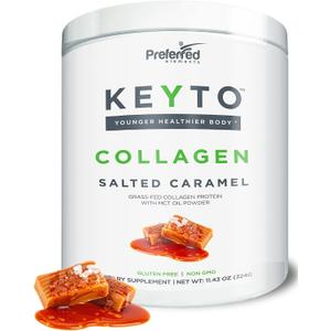 KEYTO Keto Collagen Protein with MCT Oil Powder - Salted Caramel, 11.43oz