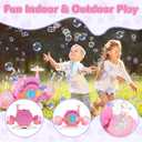 Bubble Machine for Kids Toddlers, Automatic Bubble Blower with Light - Durable Bubble Maker Machine for Indoor Outdoor Wedding Party, Easter Gifts for Kids 3-8