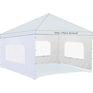 Sunshade Sidewall with Mesh Window, Instant Silver-Coated Canopy SunWall for 10x10 Pop Up Canopy Frame, 1 Pack Sunwall ONLY