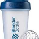 BlenderBottle Classic Loop Top Shaker Bottle, 20-Ounce (Clear| Navy lid)