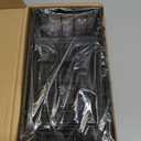 Cisily Sponge Holder for Kitchen Sink, Sink Caddy Organizer with High Brush Holder, Kitchen Countertop Organizers and Storage Essentials, Rustproof 304 Stainless Steel (Black, 9.25)