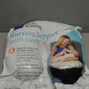 Boppy Nursing Pillow - Firm, Ergonomic U-Shaped Bottle and Breastfeeding Pillow with High Lift for Comfort and Support, Spacious Surface - Gray Gentle Leaves