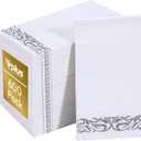 Vplus 600 Pack Paper Napkins Guest Towels Disposable Premium Quality 3-ply Dinner Napkins Disposable Soft, Absorbent, for Kitchen, Wedding, Parties, Dinners or Events(Silver)