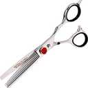 Tokko Katana Classic 6.5" Texturizing Shears Professional Razor Edge 440C Japanese Stainless Steel Hair Thinning Scissors 6.5" Barber Shears With Adjustment Screw and Leather Case