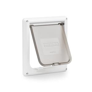 PetSafe Interior 2-Way Locking Cat Door - Allows Convenient Movement Between Rooms & Minimizes Scratching - Tinted Durable Plastic Privacy Door for Feeder & Litter Box