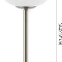 JONATHAN Y 12.25" Nickel Rechargeable Table Lamp, Modern Cordless LED Nightstand Lamp, White Glass Shade, Dimmable Portable Desk Lamp for Bedroom Living Room Dining JYL7108A