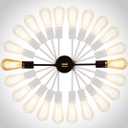 Minimalist Black 2 Lights LED Wall Light Up/Down Indoor Lamp,360 Adjustable Uplighter Downlighter,Rustic Country Vintage Loft Wall Sconce Fixture Fitting Retro Warm Edison Lamps E26 Max 2*60W