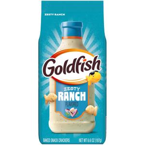 4 x Goldfish Zesty Ranch Flavored Crackers, 6.6 Oz Bag (EXP 06/07/26)