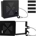 RV Bumper End Caps, 2PCS 4 Inch Square Camper Bumpers Protective Cover with Vent Holes, Secure Sewer Hose Storage Caps for Travel Trailers, Universal for Motorhomes