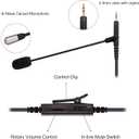 Cable Boom Microphone - Volume Control for PlayStation PS4 or Xbox One Controller, PC - Boompro Gaming Mic Compatible with Audio Technica ATH-M50x, ATH-M40x, ATH-M70x Headphones 150CM