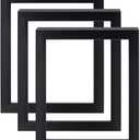 Creative Mark Gotham Deep Gallery Frames - 3 Pack of Professional Gallery Frames for Canvas, Paintings, Presentation & More! - [Black - 16x20]
