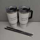 2 Pcs 40oz Tumbler with Handle, Lid and Straw