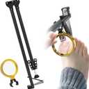 Foldable Extended Long Handle Toenail Clippers with Magnifier-4mm Wide Jaw & Ergonomic Design for Seniors, Arthritis& Limited Mobility | Heavy-Duty, No-Bend Trimming, Tool-Free Foldable (32" Black)