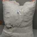 L'AGRATY Chunky Knit Blanket - Soft Chunky Throw 60x80 inches: 100% Hand Kintted Chenile Crochet Throw for Couch - Large Cable Knit Blanket for Home Decor (Ivory)