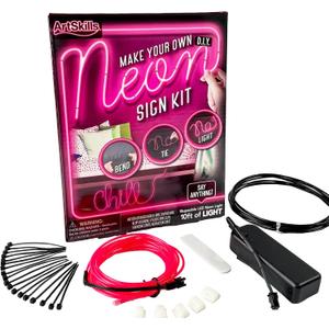 ArtSkills Make Your Own Neon Sign Kit, Pink Neon Lights for Bedroom Dcor, Wall Dcor, LED Flexible Light Strip for Custom Neon Signs