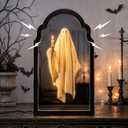 20" Haunted Ghost Mirror with LED Lights & Scary Voice Changer