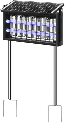 Bug Zapper Outdoor - Patio Mosquito Repellent Outdoor Solar Insect Zapper Indoor Waterproof Portable High Power 4500V Mosquito Zappers 