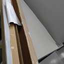 HOMEIDEAS 100% Linen Blackout French Door Curtains, Privacy Door Window Curtains, 26 X 68 Inch Room Darkening Blinds, Thermal Insulated Shades for Bedroom, 1 Panel, Pure White