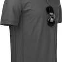 NIASHOT Men's Polo Shirts Tactical Short Sleeve Golf T-Shirt Athletic Collared Summer Shirts (Gray, XL)