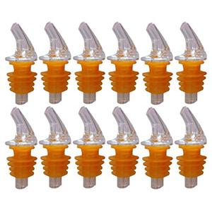 10 Count Large Amber Cork Free-Pour Spout - Great for Wide-Neck Liquor Bottles, Including 1.75 Liter Bottles