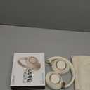 LORELEI B-C6 Wireless Over Ear Headphones, 50H Playtime Foldable Lightweight Bluetooth Headsets, Deep Bass, Built-in Microphone, Memory Foam Earmuff, for Travel, Home Office (Beige White)