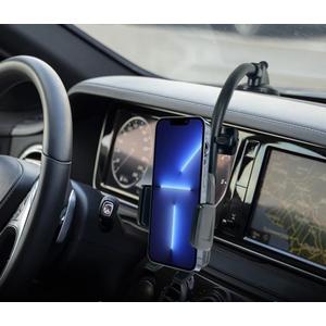 Fast Track USA Long Neck Anti Shake Cradle Car Phone Mount Holder for Windshield and Dashboard Smartphone Stand with Strong Suction Cup Compatible with Any Smartphone