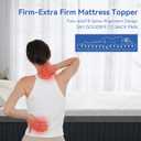 Extra Firm Mattress Topper, 3 Inch Twin Size Firm to Extra Firm Mattress Pad with Dual Sides Flippable for Back Pain, High-Density Bed Topper with Washable Cover, CertiPUR-US, 75" x 38"