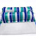 Inflatable Foldable Swim Lounger Floating Bed (Blue,Green)