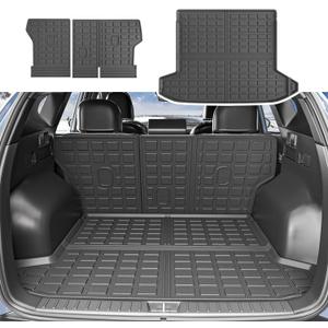 Xipoo Cargo Liner Compatible with 2022-2025 Tucson Cargo Liner Backrest Mat TPE Back Seat Protector Replacement for 2022 2023 2024 2025 Tucson Accessories (Rear Trunk Mat+Rear Backrest Mat)