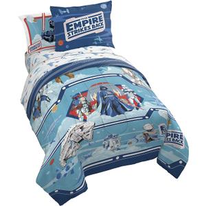 Jay Franco Star Wars Empire Strikes Back 4 Piece Full Bed Set - Includes Reversible Comforter & Sheet Set - Super Soft Fade Resistant Microfiber