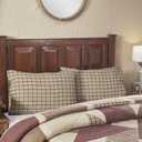 VHC Brands Cider Mill Standard Plaid Pillow Case, Tan, 21x30, Set of 2