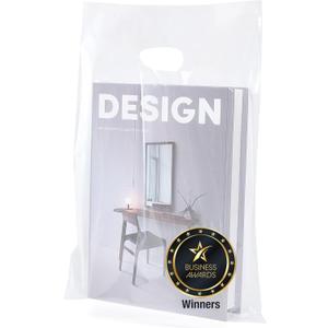 Choice Marts 100 Clear Plastic Bags With Handles 9"x12" Perfect for Merchandise And Retail 1.5Mil Thick Clear Gift Bags With Handles