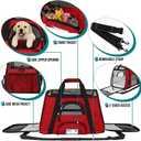 PetAmi Airline Approved Pet Carrier for Cat, Soft Sided Dog Carrier for Small Dogs, Cat Travel Supplies Accessories for Indoor Cats, Ventilated Pet Carrying Bag Medium Large Kitten Puppy, Small Red