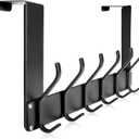 Over The Door Hooks, No Assembly Required Door Hanger Hook, Sturdy Over The Door Coat Rack, Over Door Hanger Door Hooks for Hanging Clothes, Towels, Hats, Matte Black (1 Pack)