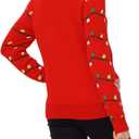 VENTELAN Women's Christmas Sweater Funny Christmas Tree Ugly Pullover Snowflake Long Sleeve Sweater Shirt (M)