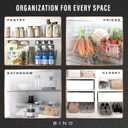 BINO | The SOHO Collection Plastic Storage Bins, X-Small - 2 Pack, Clear | Pantry and Fridge Organizer Containers, Kitchen Cabinet and Medicine Cabinet Bins