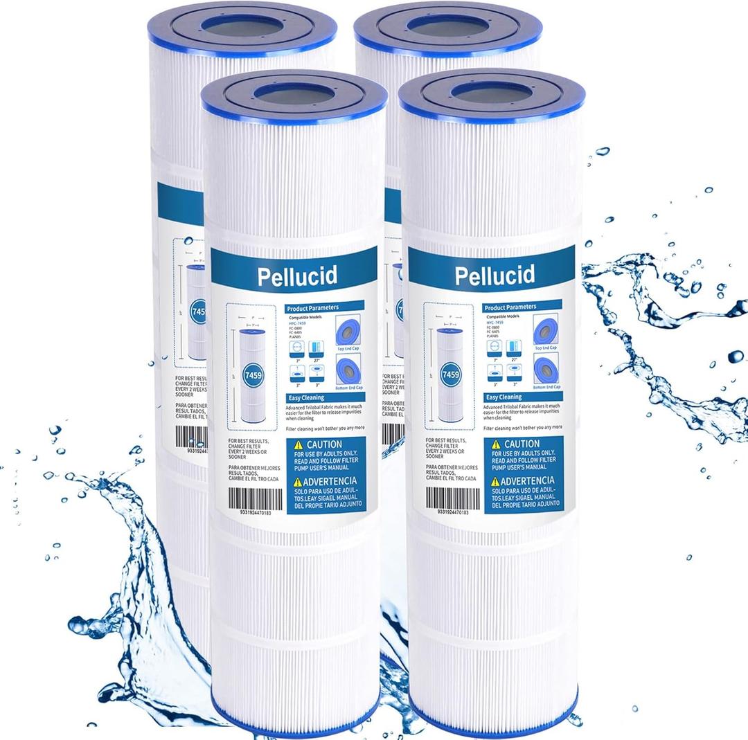Pool Filter Compatible with Jandy CL340, CV340, PJAN85, Ultral-A8, Unicel C-7459, Filbur FC-6405, Filbur FC-0800, A0557900, R0554500, 4X85 sq.ft Filter Cartridge 4 Pack