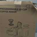 SHARDOR 10-Cup Coffee Maker, Programmable Drip Coffee Machine with 210 Cup Setting, Adjustable Keep-Warm Control, Removable 50oz Water Tank, Brew Strength Control & Brew Pause, Black