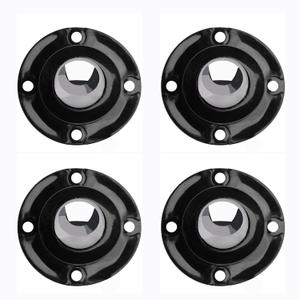 PlusRoc 4 Pack Anti-Rust Wheels Stainless Steel Self Adhesive Caster Wheels for Kitchen Appliance Rollers Sliders Mop Bucket, Load Capacity 28LBS Per Wheel for Furniture