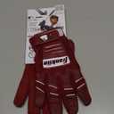Franklin Sports MLB Batting Gloves - CFX Pro Adult + Youth Batting Gloves Pair - Baseball + Softball Gear - Premium Pro-Quality Leather - Burgundy Highlight - Adult Large