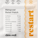 Dew Well 6-pack Restart Hangover Support Supplement Patch - Ingredients to Promote Energy - Caffeine, Taurine, and Acai Berry - Easily Take On and Off