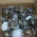 Waipfaru 28Pcs Large(3.15/2.36") Neutral Textured Christmas Balls Ornaments Vintage Rustic Christmas Tree Decorations Shatterproof Hanging Ball for Xmas Farmhouse Decor(Weathered Oak Color) (White Brown Bronze)