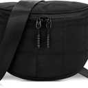 KKXIU Crossbody Sling Bag for Women Trendy Fanny Pack Vegan Leather Chest Bag | Trendy (3-black)