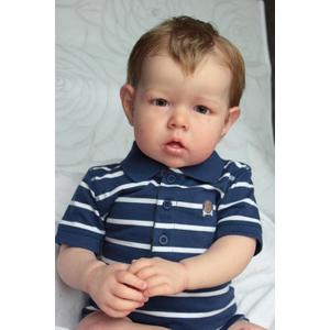 iCradle Reborn Baby Dolls 28 inch Realistic Silicone Vinyl Toddler Vinyl Lifelike Newborn Babies Toys for Kids Birthday for Age3+ (28inch Liam Blue Outfit)