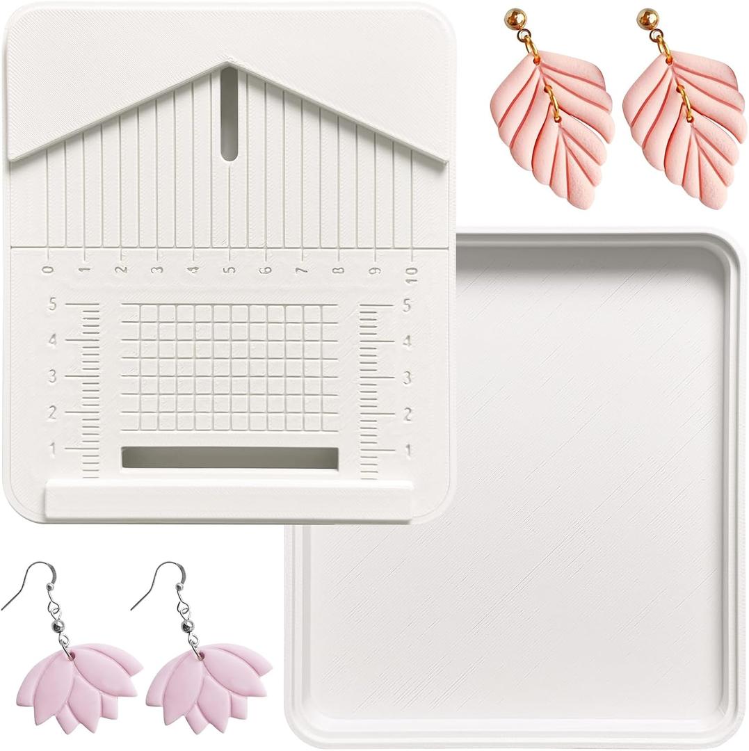 Polymer Clay Earring Drill Guide Clay Jewelry Polymer Clay Tools for Clay Jewelry(White)