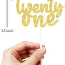 3 x Happy 21st Birthday Cake Topper twenty one Birthday Cake Toppers, 21st Cake Topper for Men,21 Cake Topper For Women, 21st birthday decorations,21st anniversary Cake Topper