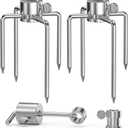Onlyfire 6006 Grill Replacement Rotisserie Meat Forks(1-Pair) Kit with Spit Counter Balance and Bushing - Fits 1/2" Hexagon & 3/8" and 5/16" Square Spit Rods