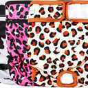 wegreeco Washable Reusable Premium Female Dog Diapers, Medium Large Small Dog Doggie Puppy & Doggy Diapers Female,Period Panties in Heat (Cheetah Print, Medium) (Medium (12"-15" Waist))