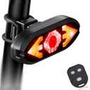 Bike Tail Light with Turn Signals, Rechargeable Bicycle Rear Light with Remote Control, Bright LED Safety Warning Taillight for Road Mountain Bicycle, IPX4 Waterproof, Suit for Adults Kids